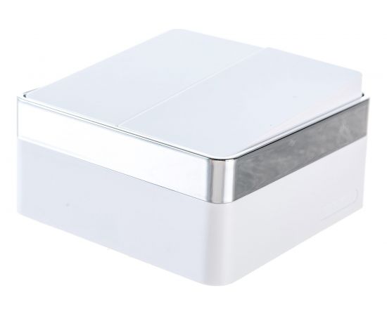 Выключатель WERKEL W5020001 двухклавишный Gallant белый a051592 – изображение 6