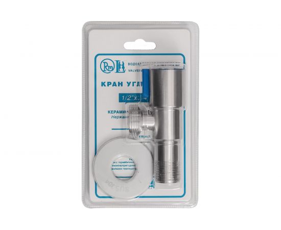 Комплект угловых кранов RM 1/2х3/4 НР-НР нержавеющая сталь AISI304 ATS-1234 – изображение 6