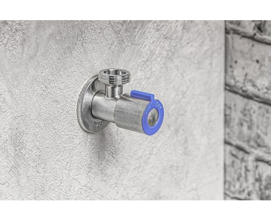 Комплект угловых кранов RM 1/2х3/4 НР-НР нержавеющая сталь AISI304 ATS-1234 – изображение 7