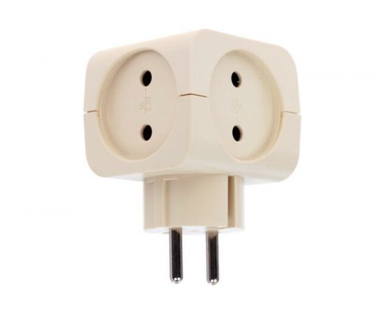 Тройник ЭРА SP-4-I 4гн, без заземления слоновая кость Б0008206 – изображение 8