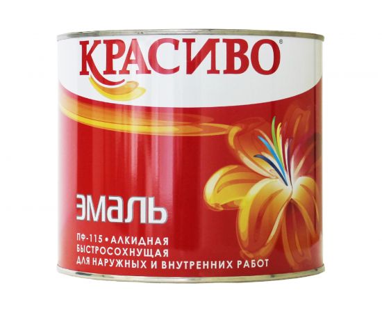 Эмаль Красиво ПФ-115 желтая, банка 1,8 кг 4690417011339 