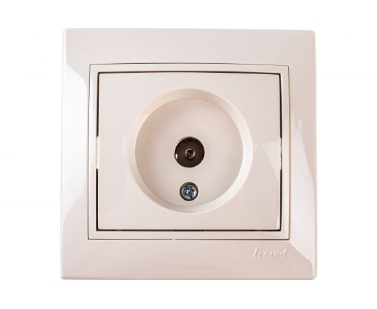 Телевизионная розетка LEZARD MIRA оконечная крем со вставкой 701-0303-130 