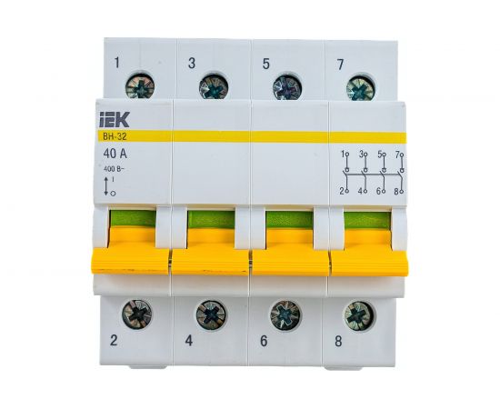 Рубильник IEK ВН-32 4Р 40А ИЭК MNV10-4-040 