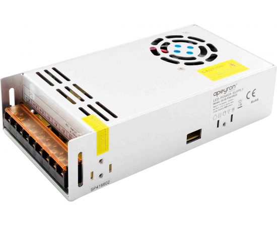 Блок питания Apeyron 12В, 400 Вт, IP20, 33,3 А, 215х115х52 мм / 03-38 