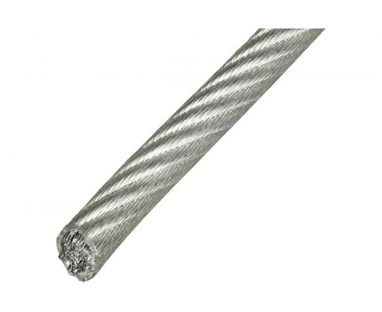 Стальной трос в ПВХ оплетке МЕТАЛЛСЕРВИС DIN 3055, 2/3, 200 м 1230972 