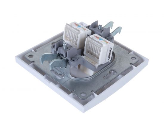 Компьютерная розетка UNIVersal Бриллиант 2-ая белая 1079 – изображение 2