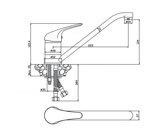 Смеситель для кухни OLIVES LEON 04400LN – изображение 2