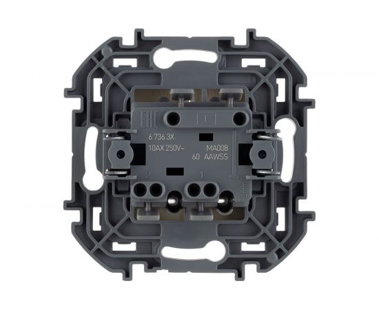 Двухклавишный выключатель Legrand с подсветкой - INSPIRIA - 10 AX - 250 В - слоновая кость 673631 – изображение 2