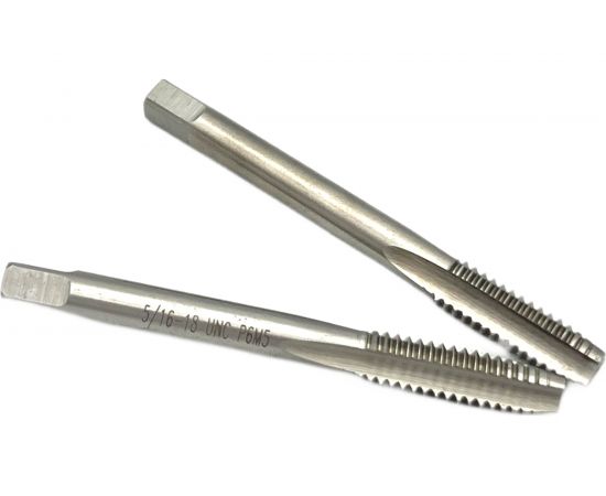 Дюймовый метчик TORNERI UNC 5/16 18 нитей Р6М5 комплект из 2-х штук 035369:637 – изображение 2