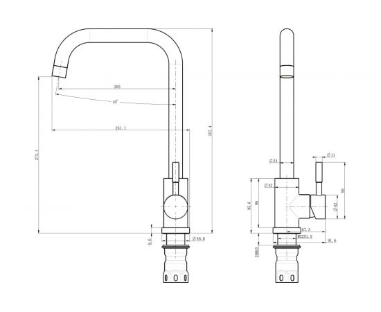 Смеситель для кухни Olives нержавеющая сталь BALEAR 13435-2BL – изображение 2