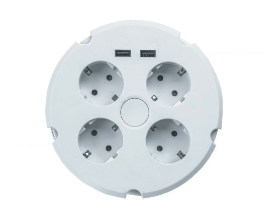 Удлинитель Navigator NPE-USB02-04-150-ESC-3X1с/з выключатель 4 гнезда 1.5м USB2.1A 61456 – изображение 2