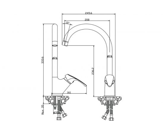 Смеситель для кухни OLIVES 02431AV – изображение 2