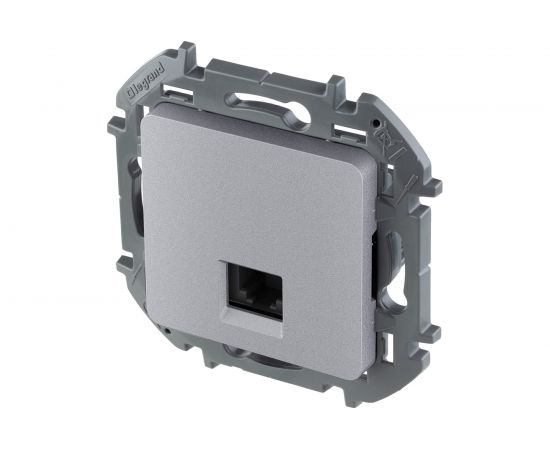 Телефонная розетка RJ11 Legrand - INSPIRIA - алюминий 673822 – изображение 2