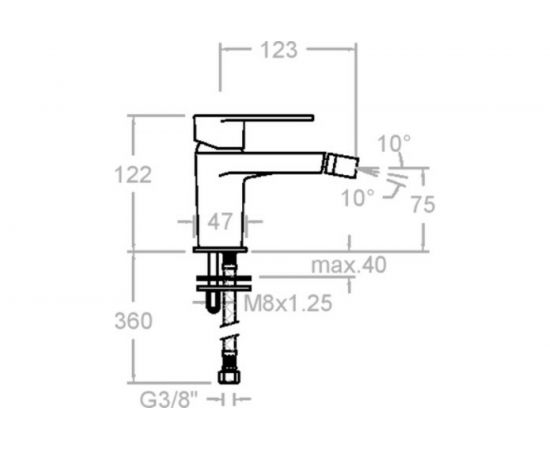 Смеситель для биде Ramon Soler ALEXIA золотой 3603OC – изображение 2