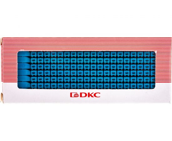 Маркер для кабеля сечением 0,5-1,5 мм DKC символ 6, 200шт MKF6S1 – изображение 2