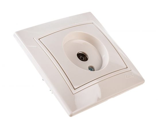 Телевизионная розетка LEZARD MIRA оконечная крем со вставкой 701-0303-130 – изображение 3
