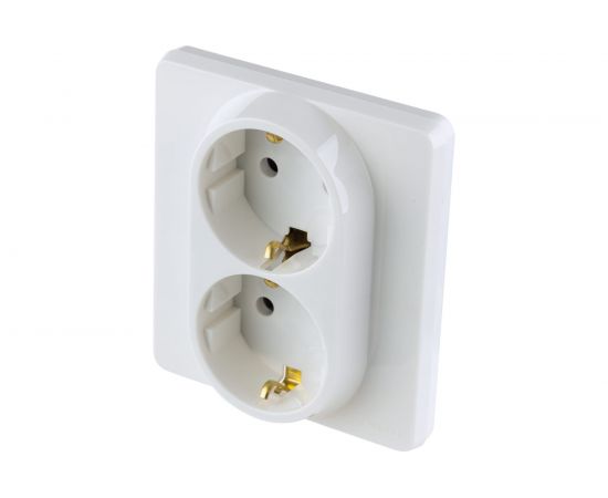 Розетка Legrand 2x2К+З - немецкий стандарт - 16 А - 250 В - INSPIRIA - белый 673750 – изображение 3