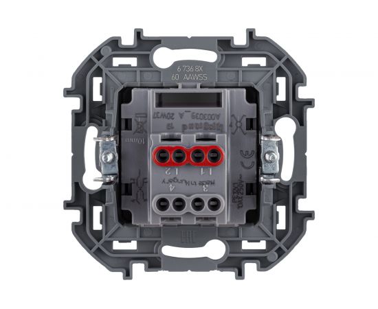 Промежуточный переключатель Legrand - винтовые клеммы - INSPIRIA - 10 AX - 250 В - алюминий 673682 – изображение 3