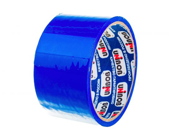 Упаковочная клейкая лента UNIBOB синяя 48 мм х 24 м, 45 мкм 214941 – изображение 3