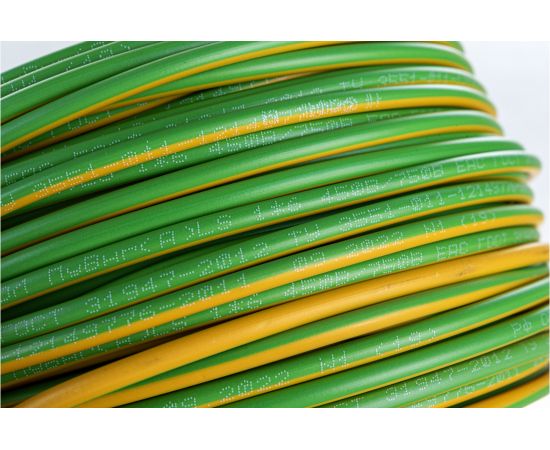 Провод ОРЕОЛ ПуВ нг А LS 1х6,0 желто-зеленый 50м 83261 – изображение 3