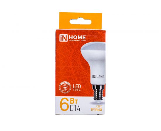 Светодиодная лампа IN HOME LED-R50-VC 6Вт 230В Е14 3000К 480Лм 4690612024240 – изображение 4