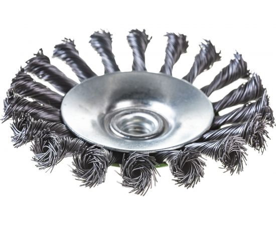 Щетка крученая конусная 115 мм для УШМ Дело Техники 275315 – изображение 4