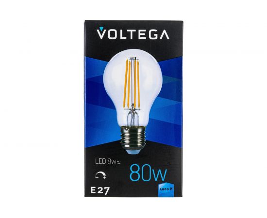 Светодиодная лампа VOLTEGA ЛОН диммируемый Е27 4000К 8W 5490 – изображение 5