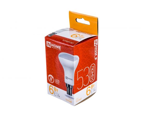 Светодиодная лампа IN HOME LED-R50-VC 6Вт 230В Е14 3000К 480Лм 4690612024240 – изображение 5