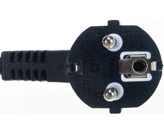 Сетевой шнур REXANT, угловая евровилка - евроразъем С13, кабель 3x1,5кв.мм, длина 0,5м 11-1136 – изображение 5