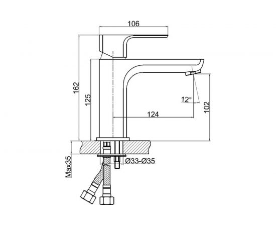 Смеситель для раковины Cersanit GEO с клик-клак 63039 – изображение 7