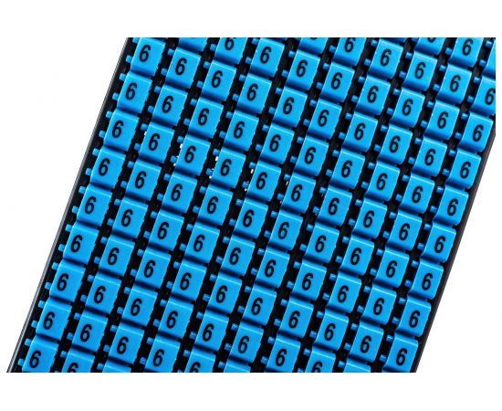 Маркер для кабеля сечением 0,5-1,5 мм DKC символ 6, 200шт MKF6S1 – изображение 9