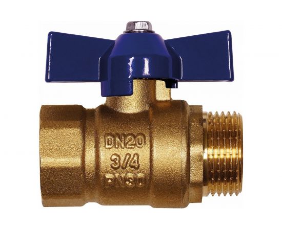 Шаровой кран RM -L ВР-НР 3/4 муфтовый, бабочка Ду20 Ру30 11Б27п1 L-34FMB 