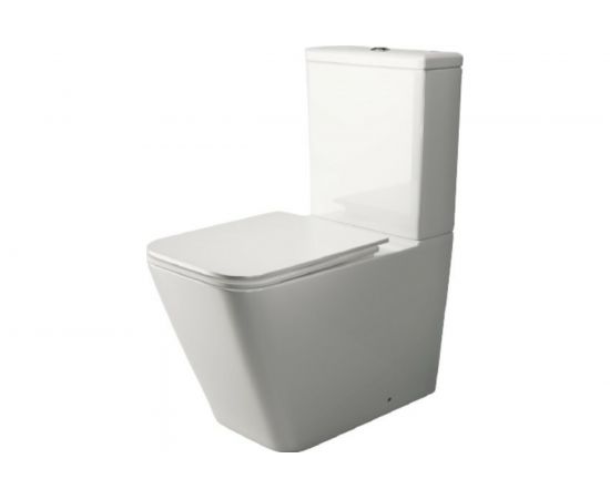 Напольная пристенная чаша унитаза Ceramica Nova CUBIC Rimless CN1803-B 