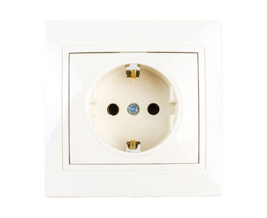 Розетка, слоновая кость 2П+З 16А 250В TDM Таймыр SQ1814-0112 