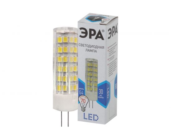 Светодиодная лампа ЭРА LED smd JC-7w-220V-corn, ceramics-840-G4 Б0027860 