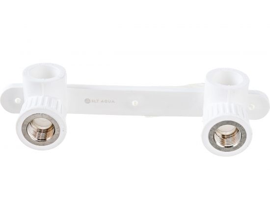 Двойной комбинированный отвод PP-R SLT AQUA с креплением, ВР 25х1/2 SLTFY10251 