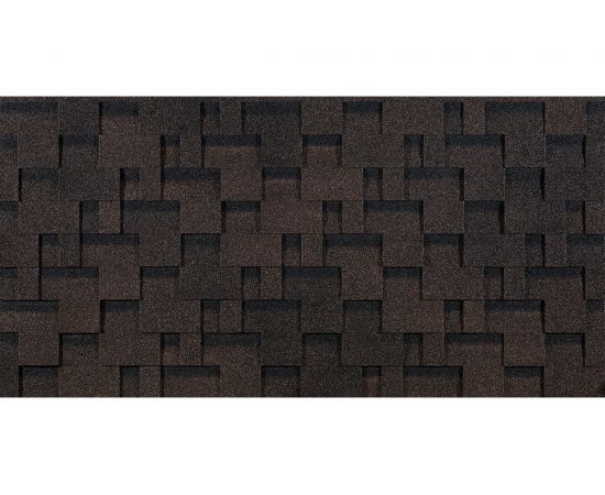 Гибкая черепица DOCKE PIE EURASIA ЛАБИРИНТ коричневый ZRKP-1023 