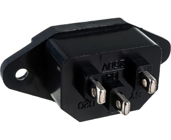 Сетевой штекер REXANT 3 pin 10А на корпус 25 шт 11-0001 