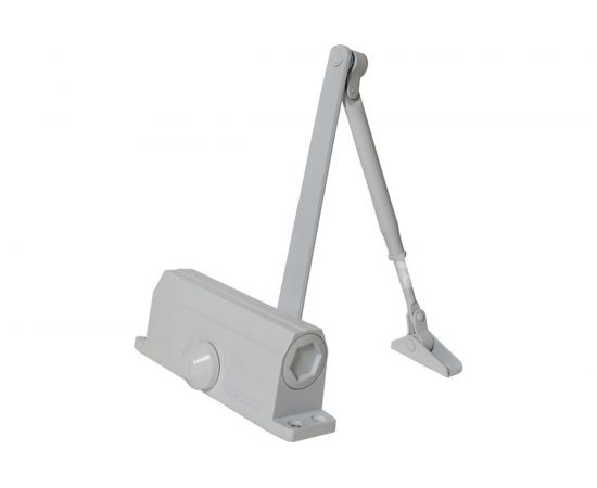 Дверной доводчик Trodos TD-120 с фиксацией 90 серебро 272050 