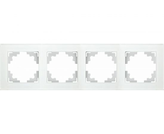 4-местная горизонтальная рамка STEKKER GFR00-7004-01 серия Катрин, белый 39257 