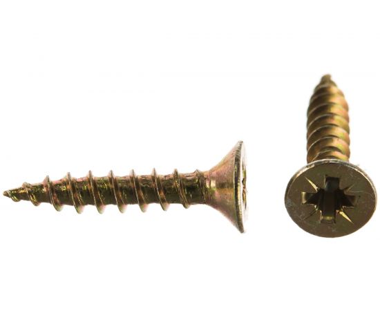 Потайной универсальный шуруп Метизный двор 3,0x16, желтый, 50 шт. 4607173900685 