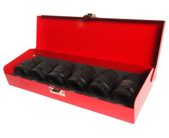 Набор двенадцатигранных ударных торцевых головок 3/4 HEX H14-H24 L=61мм 6шт JTC-J606H:6422 