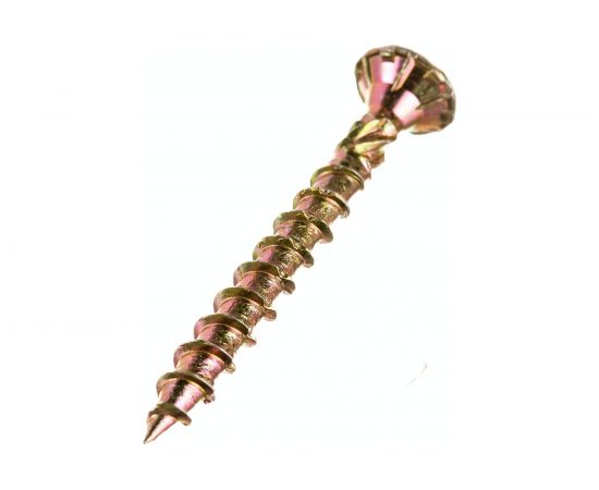 Конструкционный шуруп ЕВРОПАРТНЕР для дерева с фрезой потай ж/п Torx 20, 4.0х35 25шт T2 0649 1 – изображение 2