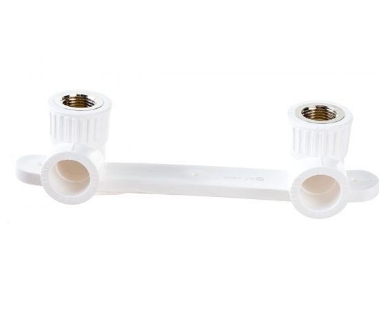 Двойной комбинированный отвод PP-R SLT AQUA с креплением, ВР 25х1/2 SLTFY10251 – изображение 3