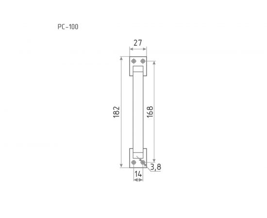 Ручка-скоба НОРА-М РС-100 мм ст.медь 6768 – изображение 3