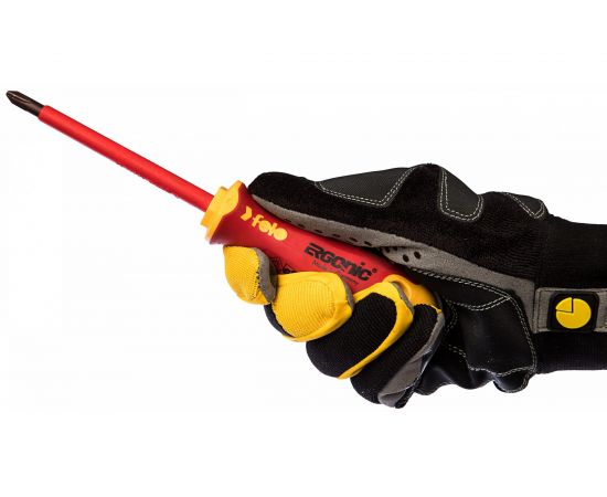 Диэлектрическая крестовая отвертка Felo Ergonic +/- H 2X 100 41620390 – изображение 4