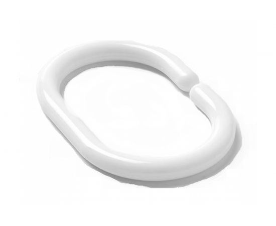 Набор колец для шторы в ванную комнату IDDIS White RID011P 