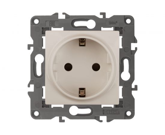 Розетка ЭРА Elegance 2P+E Schuko, 16A-250В, IP20, сл.кость 14-2101-02 Б0034265 