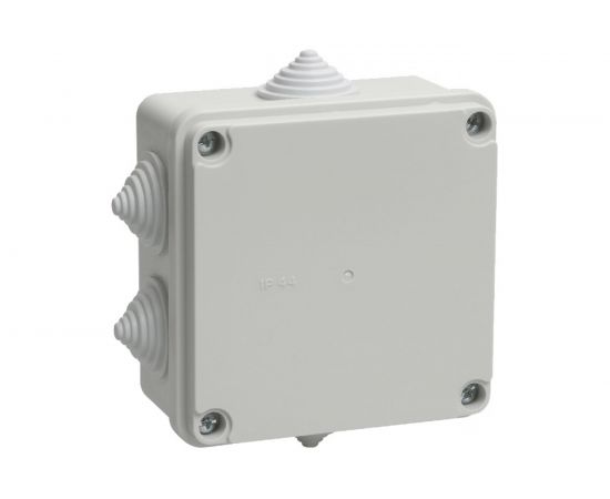 Коробка распаячная IEK 100x100x50, IP55, КМ41234, 6 гермовводов, ИЭК UKO11-100-100-050-K41-55 