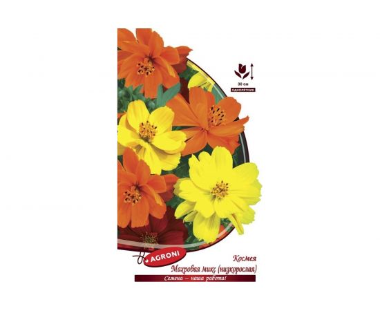 Семена Агрони Космея махровая НИЗКОРОСЛАЯ КАРПЕТ МИКС 7873 